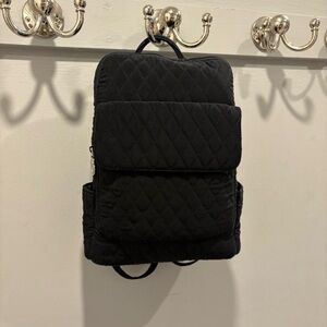 Vera Bradley Black Microfiber Backpack